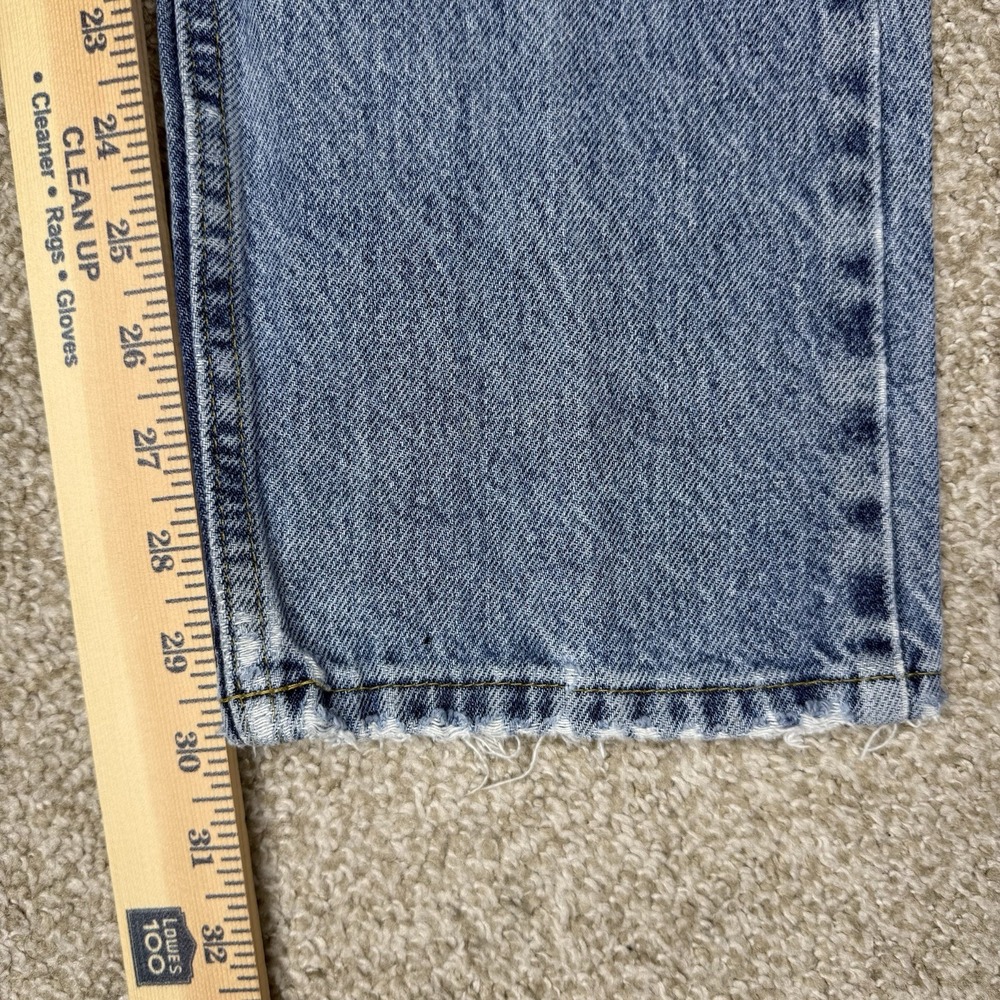 Vintage Lee Jeans Men's 31x30 (Tag 33x30) Denim Straight Leg Distressed - Picture 13 of 14